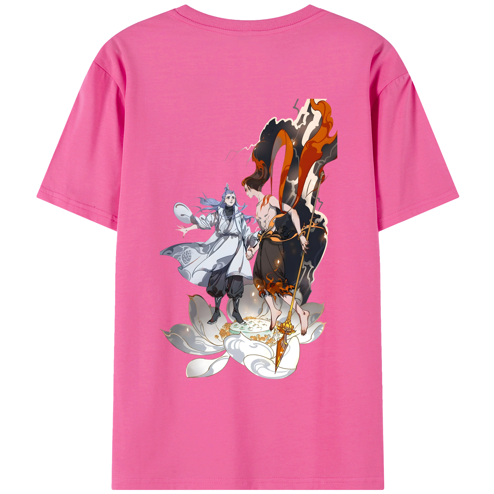 （画像用） Ne Zha 2 ナタ 魔童の大暴れ レディース半袖Tシャツ(バックプリント)